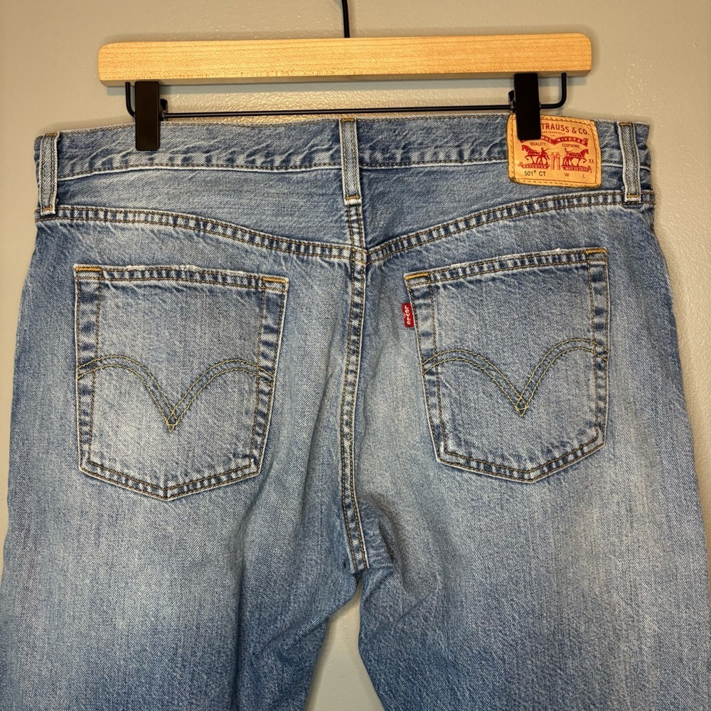 Levi’s 501 CT 31x32 Customized & Tapered Denim Distressed Button Fly Jeans - Picture 6 of 8